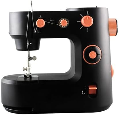 Machine à coudre électronique portable avec fonction d'éclairage LED, 5 types de ligne de base et 2 vitesses réglables