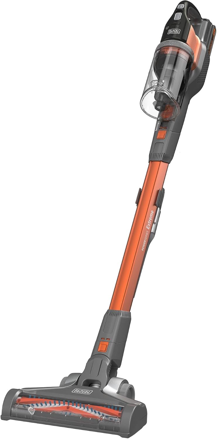 BLACK+DECKER Aspirateur Balai sans Fil Puissant, 36W, 3 Vitesses, Autonomie de 58 Min, 650 ML, 18V, BHFEV182C-QW