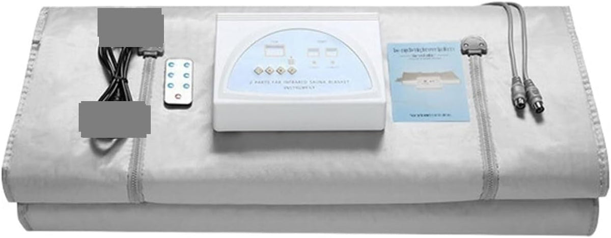 Couverture de sauna chauffante infrarouge, perte de poids, thérapie détox professionnelle, amincissante, usage domestique pour la relaxation(Sliver)
