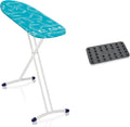 Leifheit Table à Repasser Air Board L Solid Shoulder, Table de Repassage avec Repose-Fer Mobile en Silicone et Housse Thermo Reflect