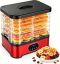 Déshydrateur alimentaire électrique 5/8, Minuterie 72 heures, contrôle de la température de 95 ° F à 158 ° F et fenêtre de visualisation(red,6th