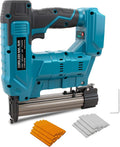Cloueuse sans fil compatible avec batterie Makita 18 V, pistolet à ongles électrique 2 en 1 amélioré pour amélioration de la maison, travail du bois