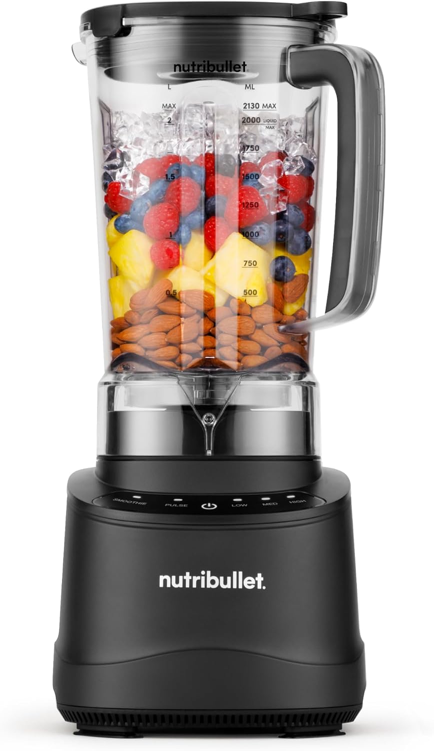 nutribullet Power Core Blender, Blender avec Bol XL 2 L, Smoothies et Glace Pilée, 3 Vitesses + Pulse, Programme Smoothie Automatique, 1200 W