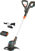 Gardena Coupe-bordures sur batterie ComfortCut 23/18V P4A - Kit prêt à l'emploi: Puissant, Léger, Télescopique, Fonction coupe-bordures