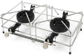 Réchaud à Gaz 2 Feux Fonte, 8 kW, Consommation 580 g/h, Butane/Propane, Idéal pour Camping et Extérieur, Fabriqué en Italie, Idéal Extérieur et Jardin