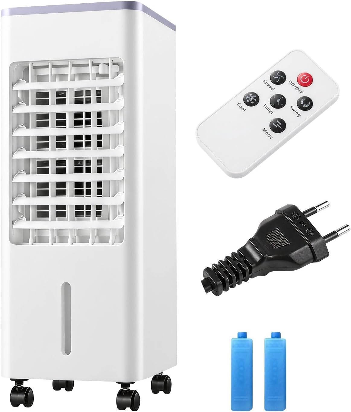 Climatiseur Évaporatif Mobile, Rafraîchisseur d'Air Silencieux 3 en 1,humidifier et Ventilateur 3 Vitesses,3 Modes, Réservoir 12L
