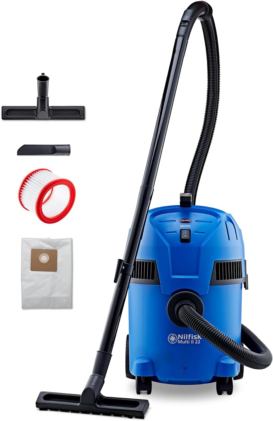 Nilfisk Multi II 22L Aspirateur Eau et Poussière pour la Maison, Jardin et Voiture (1200 W)