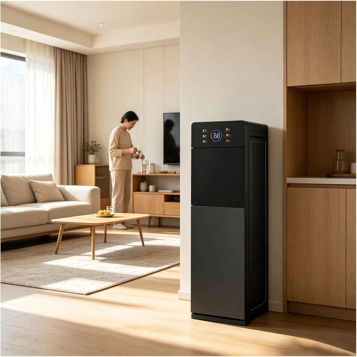 Fontaine À Eau Deluxe for La Maison, Température Réglable sur 5 Segments, Distributeur d'eau Autonome Alimenté