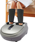 Appareil de massage électrique des pieds et des mollets avec fonction chauffante, 60 W, pour la maison et le bureau, argenté