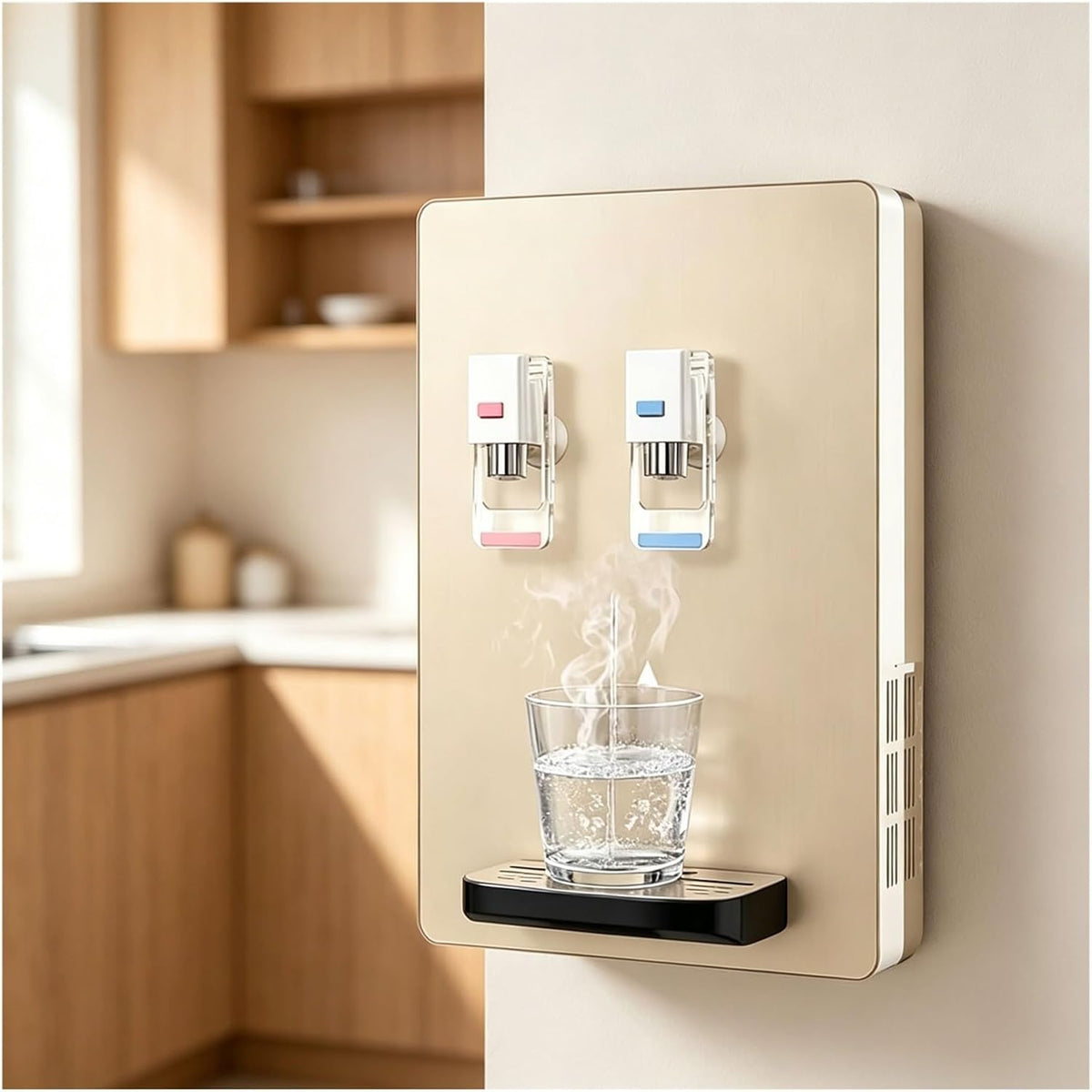 Distributeur Eau Mural Chaude Et Froide, Fontaine À Eau De Ligne, Réservoir Intérieur De 750 ML, Distributeur d'eau sans Bouteille