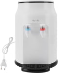 Qcwwy Fontaine à Eau de Comptoir, Distributeur d'eau Chaude et Froide à Chargement par Le Haut avec Bac D'égouttement Amovible et Siège de Seau