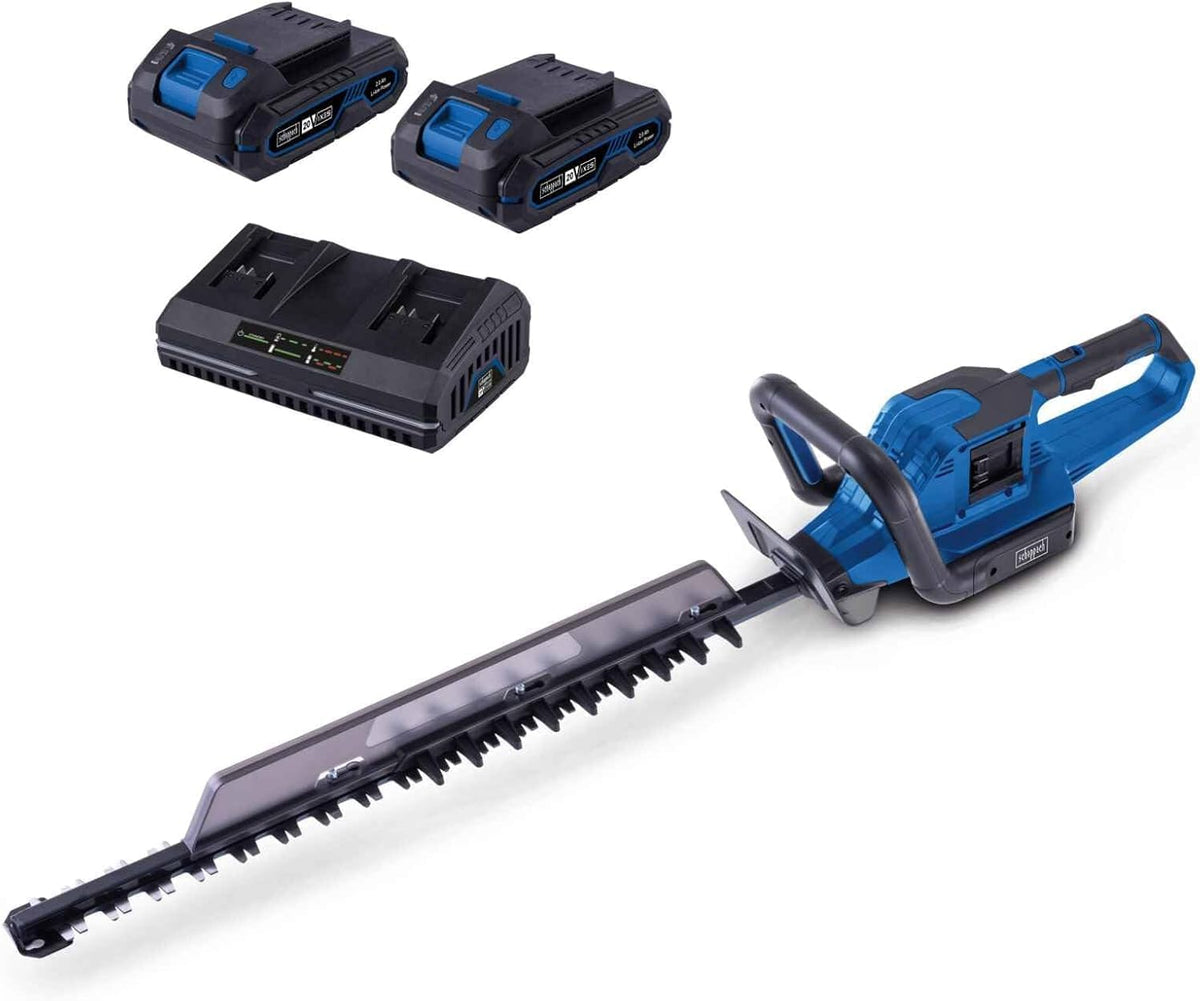 Scheppach Taille-haie sans Fil BC-HT720-X - série 20V IXES - Brushless - Longueur de Coupe 650 mm - capacité de Coupe Max 30 mm - 2700 Coupes/Min
