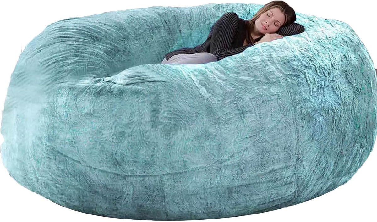 Pouf géant en Mousse à mémoire de Forme de 1,5 m, canapé Moelleux et Moelleux avec Housse Amovible (sans Rembourrage)