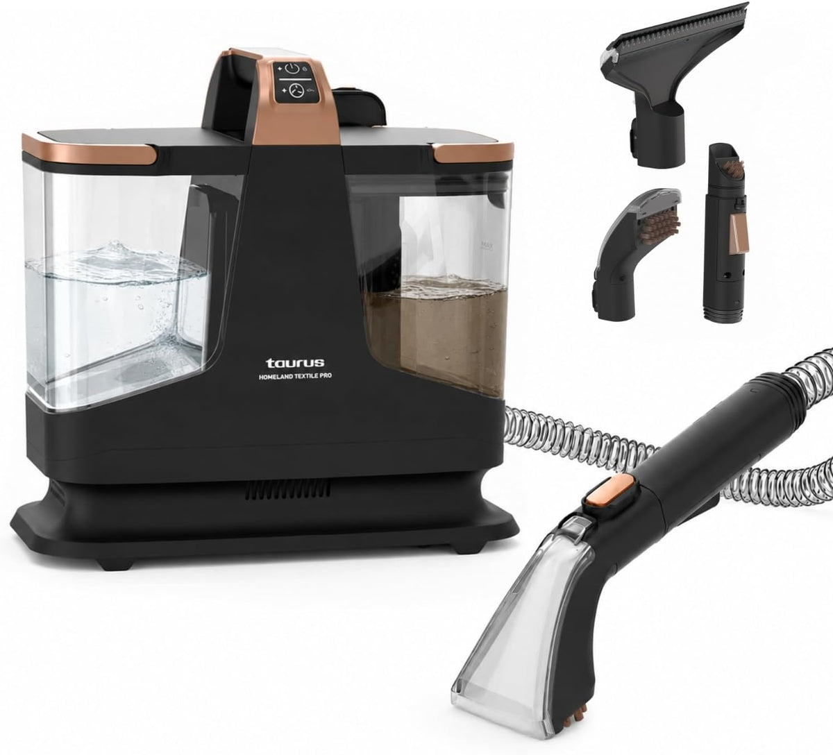 Taurus - Nettoyeur Aspirateur à Eau pour Tapisseries et Moquettes, Liquides et Solides, Réservoirs d'eau Propre et d'eau Sale
