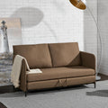 en.casa Canapé 2 Places Convertible Banquette Lit d'Appoint BZ Canapé-Lit Futon Divan pour Studio Salon Chambre d'Invité Acier Polyester 78 x 125 x 67