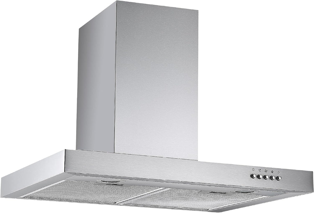 Respekta Hotte murale /Hotte murale 60 cm/Boîtier en acier inoxydable/Fonction d'extraction et de recyclage d'air / CH22098IXB / B / 59, 69 dB