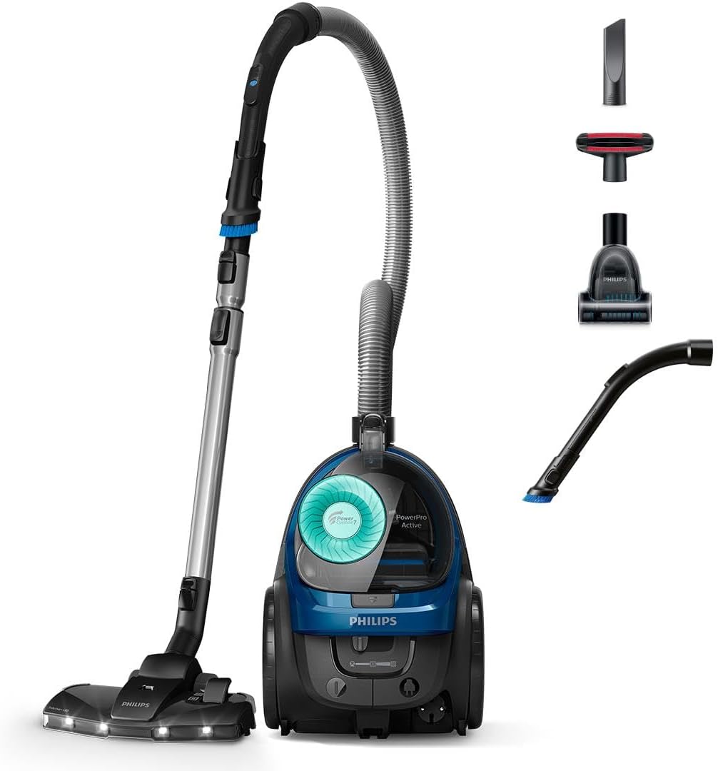 PHILIPS aspirateur sans Sac 5000, 900W, 1,5L, 9m, PowerCyclone 7, Aspirateur léger, Aspiration forte, Filtre HEPA - 99,9% de la poussière*
