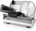 Taurus Cutmaster - Trancheuse électrique 150W, Pour jambon, viande et saucisson, Découpe de 1 à 15 mm, Lame en acier inoxydable de 19 cm