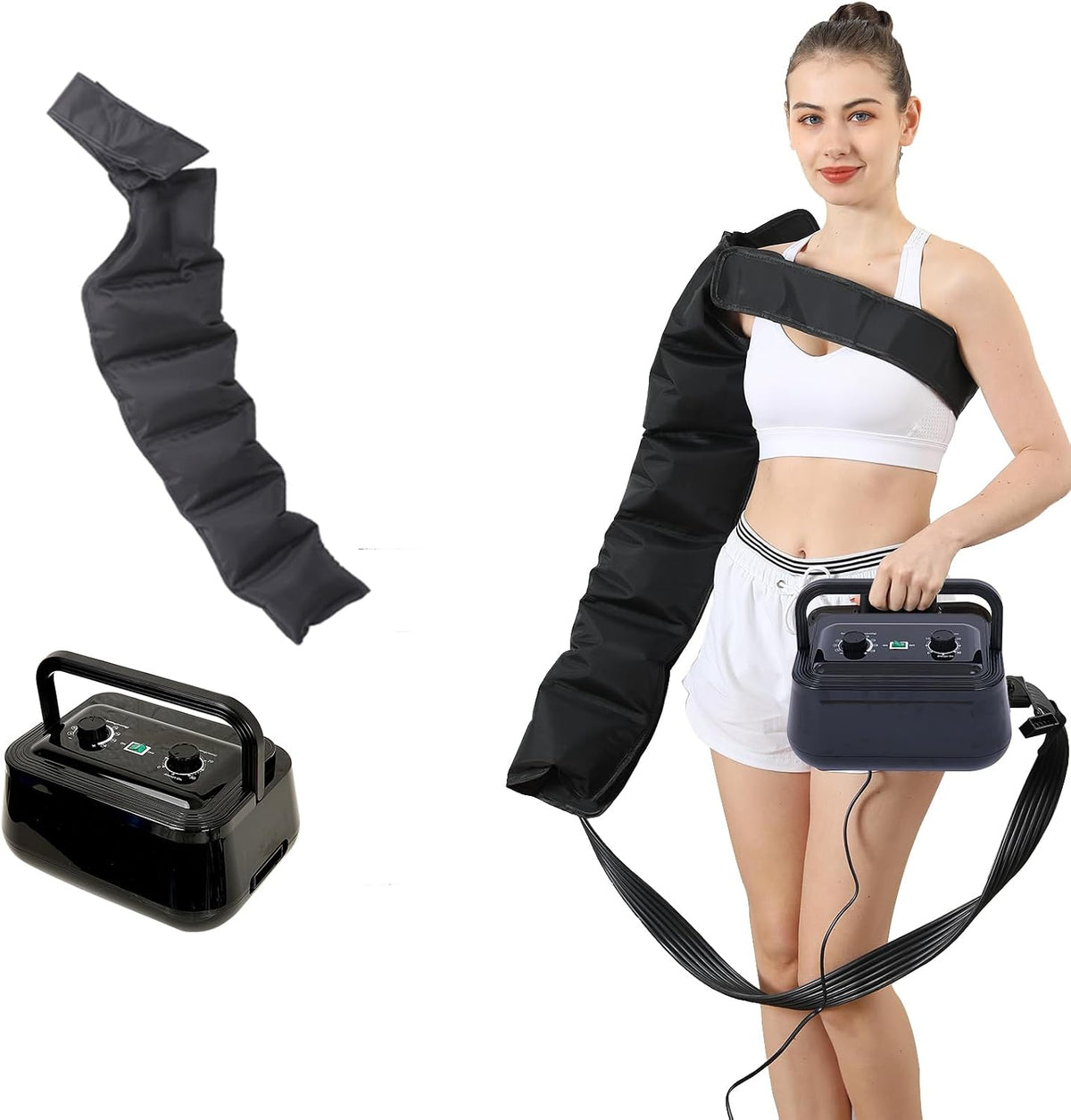 Appareil de massage des jambes par compression d'air pour pressothérapie, système de récupération par bottes de compression pour drainage lymphatique