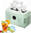Mini machine à glaçons portable, 150 W avec double puissance 12 V/AC, fait 12 cubes en 15 à 20 minutes pour la maison, le bureau, le camping