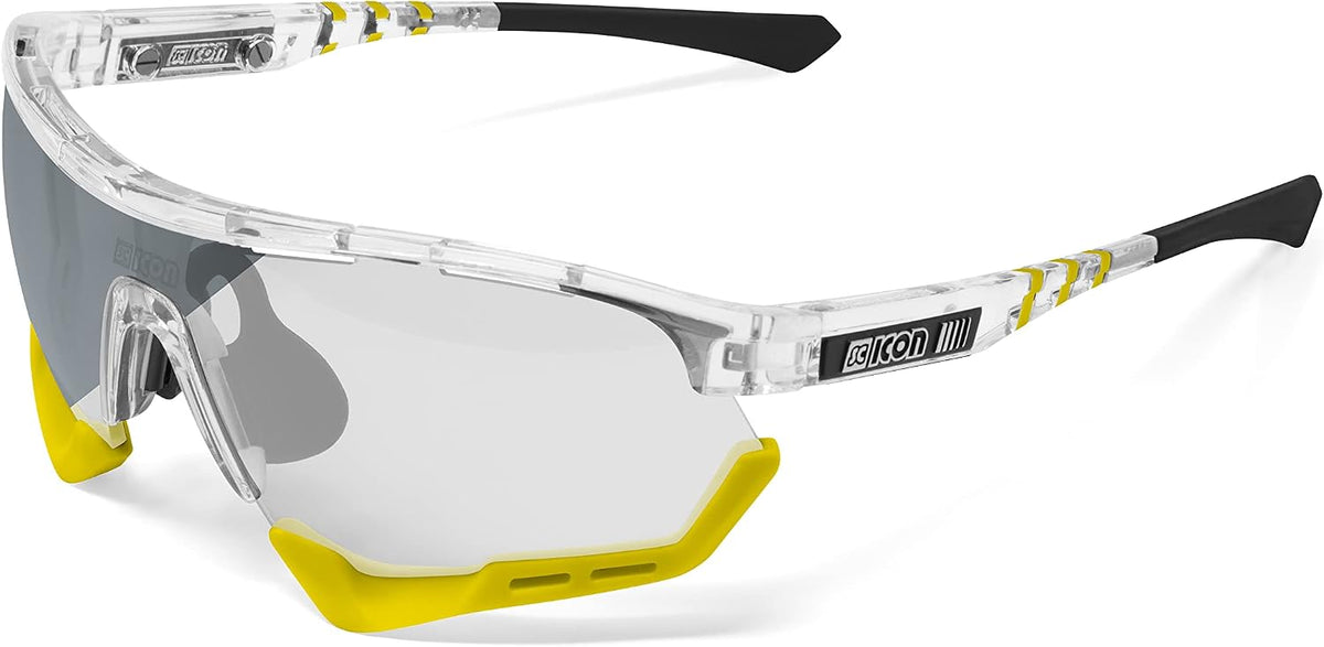 SCICON Sports Aerotech Regular Photochromic Lunettes De Soleil De Performance Sportive (Miroir Argenté SCNXT Photocromique/Briller)