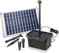 esotec Kit de filtres solaires pour bassin Starter 25/1250, pompe 1250l/h, 3 asperseurs, module solaire 25 watts, pompe de bassin pour l'extérieur