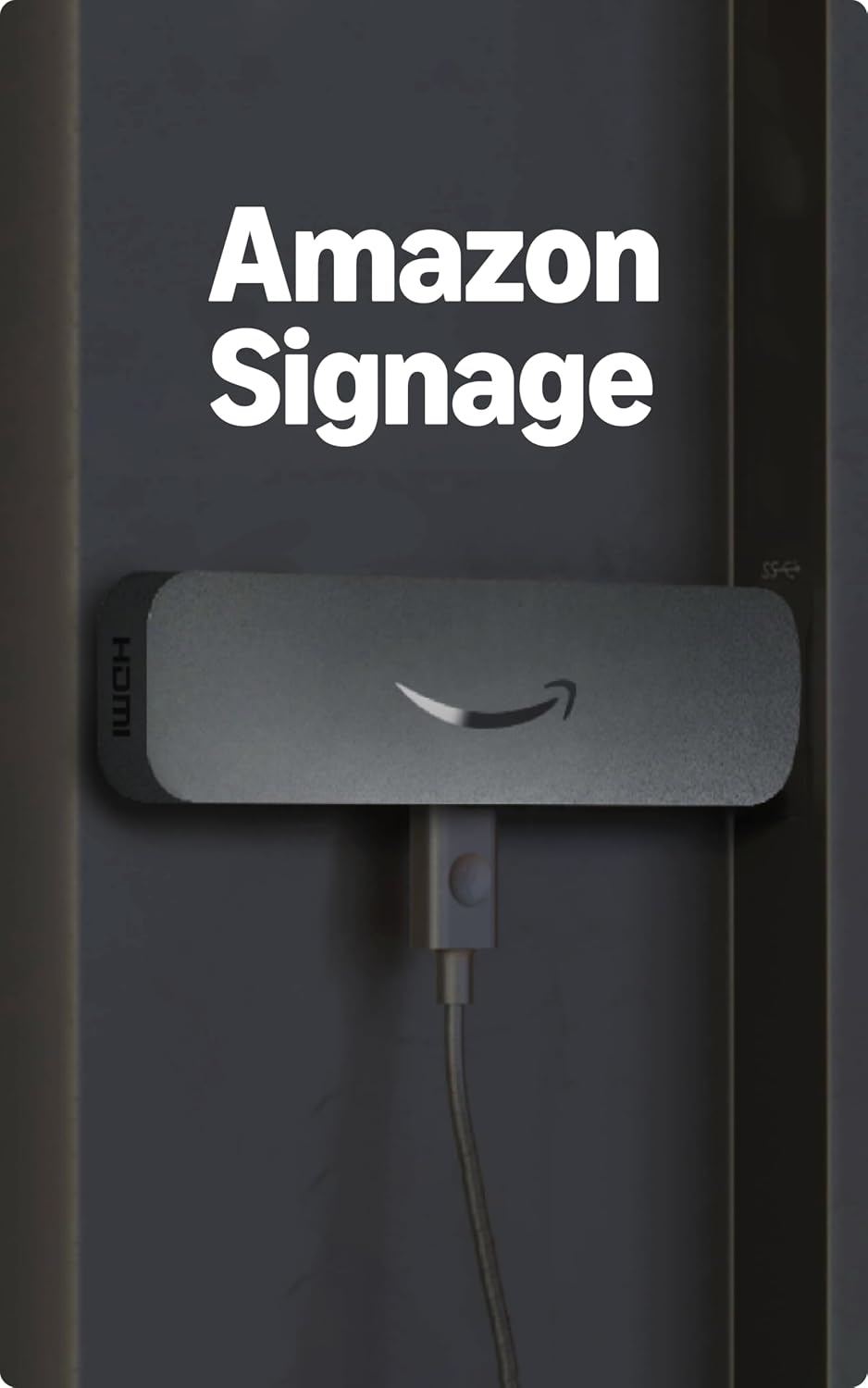 Amazon Signage Stick, Lecteur multimédia d'affichage dynamique professionnel compatible 4K, installation facile, appli gratuite et compatible CMS