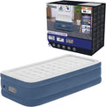 Bestway AlwayzAire Matelas Gonflable Une Personne Twin avec Double Pompe intégrée - 191 cm x 97 cm x 46 cm - Gris Clair/Bleu